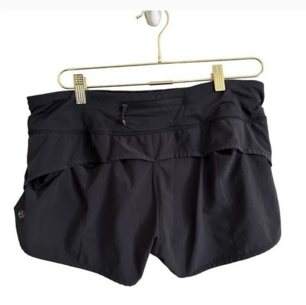 Lululemon Speed Up Short Women's 8 3 Inch Black Activewear Running - Picture 1 of 3